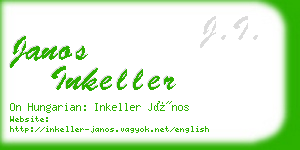 janos inkeller business card